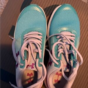 Under Armour Kids' Aqua and Pink Sneakers